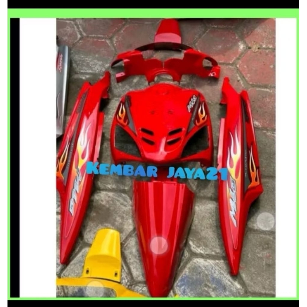 Full body halus + striping (merah cabe) mio sporty tahun2004-2007