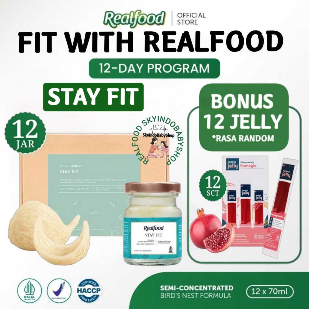 

Realfood Stay Fit 6 Botol & 12 Botol Bonus Jelly ( Minuman Sarang Burung Walet ) RSIBS