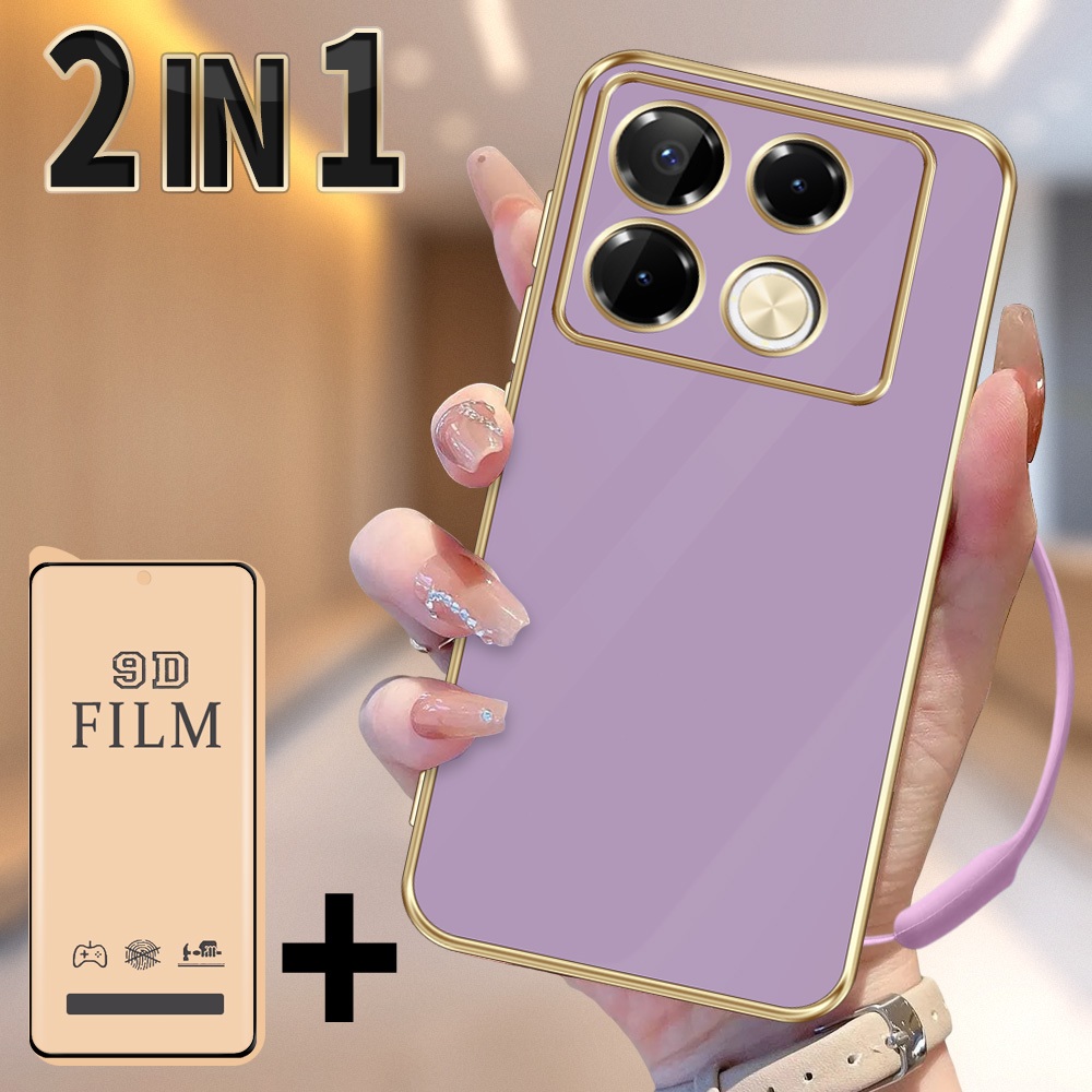 2 in 1 Casing HP Infinix Note 40 Pro 40 Pro+ Plus X6850 X6851 X6851B Anti Gores dengan Pelindung Lay