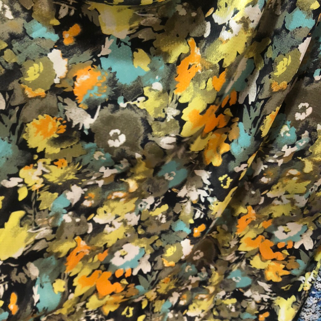 kain katun silky dobby motif bunga - kain katun dobby motif premium pdt