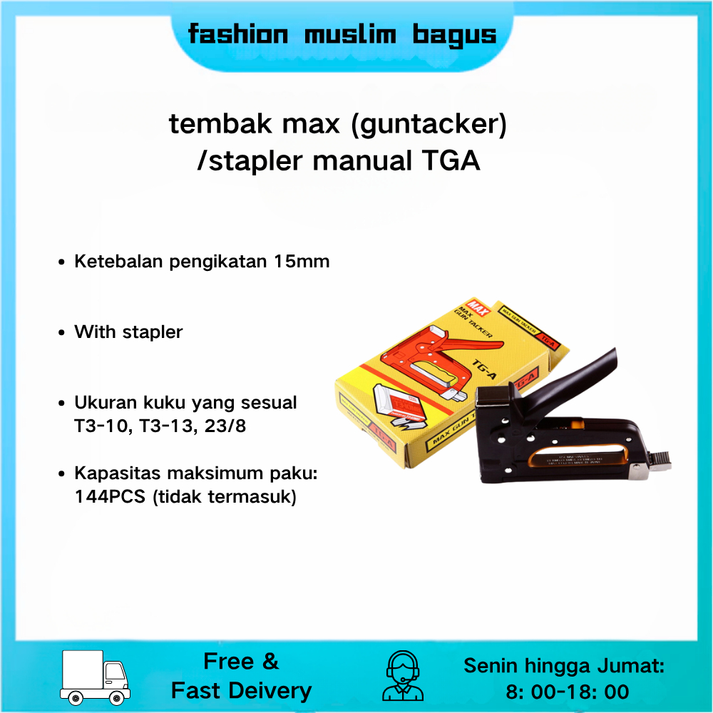 

Stapler Tembak Gun Tacker TG-A Max Original Guntacker alat Stapler tembak Max Isi Staples Gun Tacker T3-10MB