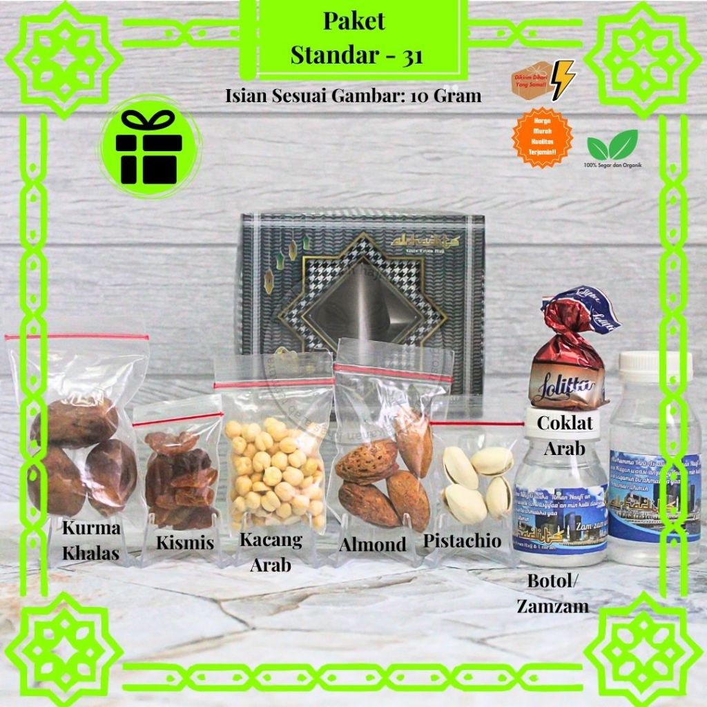 

Paket Oleh Oleh Haji dan Umroh Dus Mini Grosir Premium Lengkap Coklat Kerikil Kacang Arab Coklat Arab 10gr
