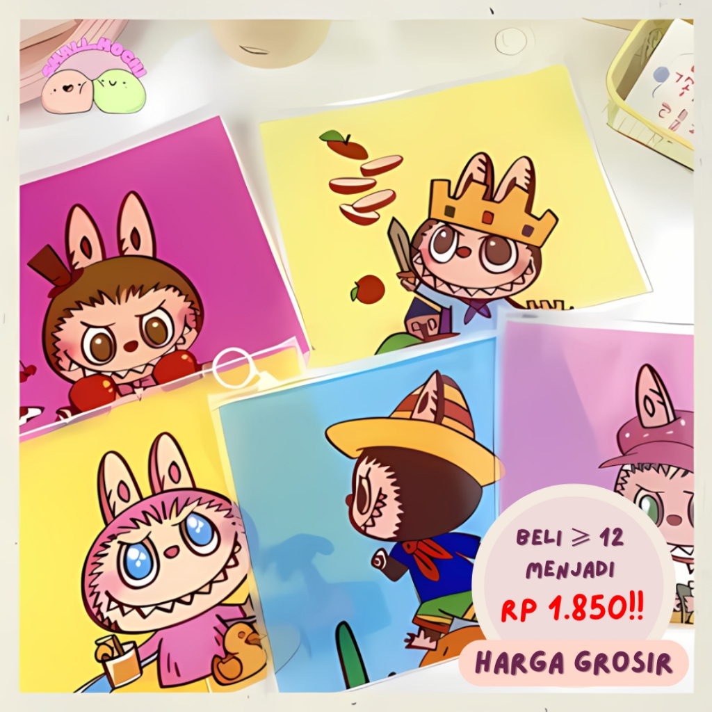 

Tempat Alat Tulis Buat Sekolah Serbaguna Zipper Pouch Ziplock Kartun Lucu Motif Labubu ST33