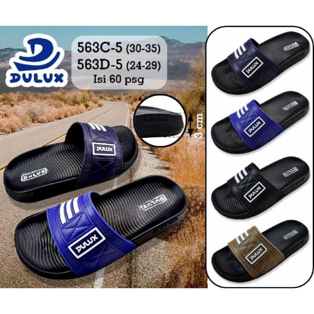 [GROSIR] Sandal Anak Dulux 563 D-5 Slide Tebal Casual – Ukuran 24–29