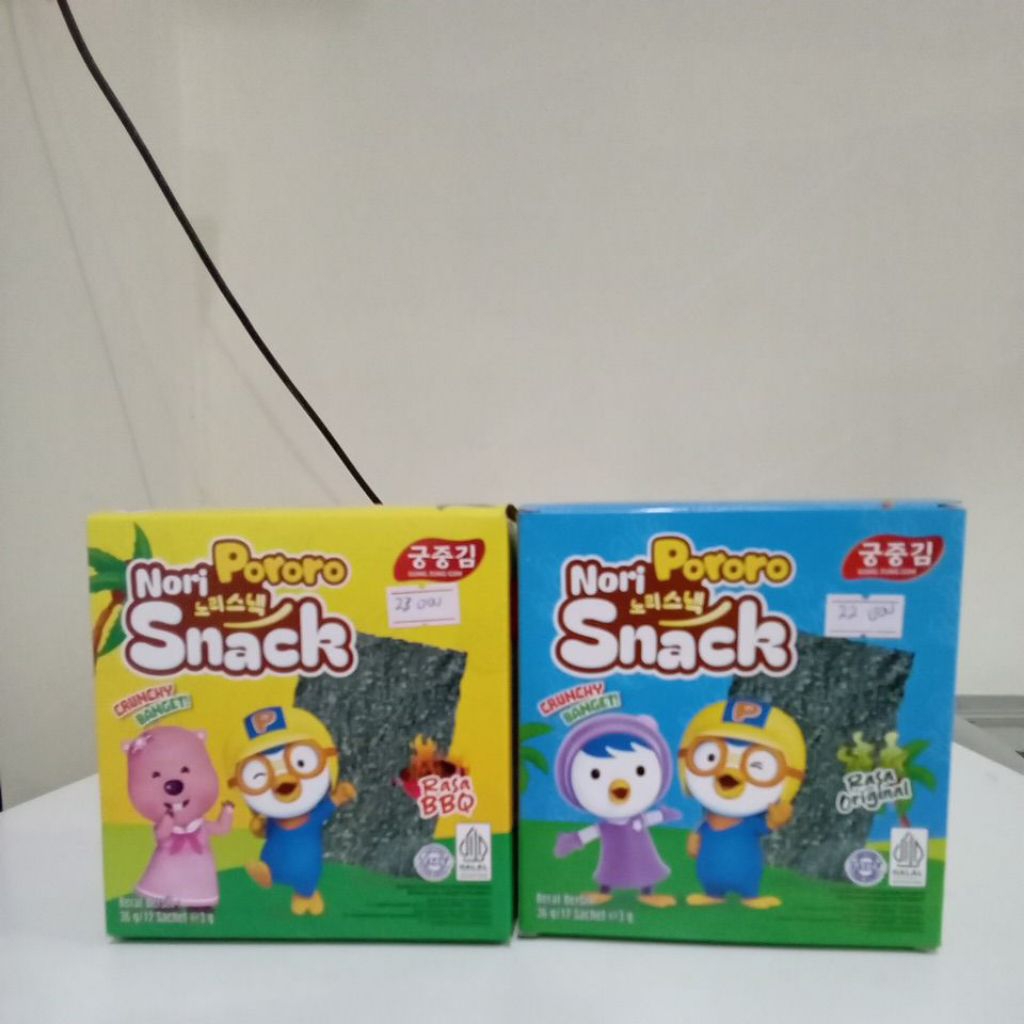 

nori pororo snack original/bbq 36g /12 sachet