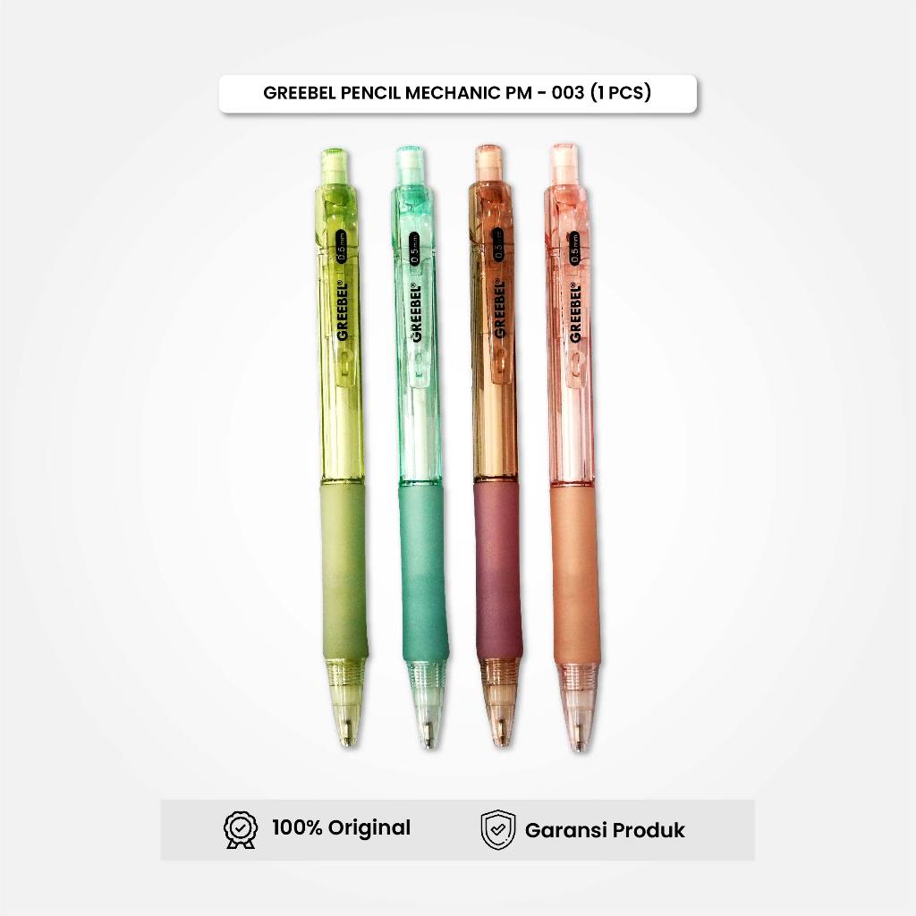 

GREEBEL Mechanical Pencil PM-003 DINODAY (1PCS) Pensil Mekanik Dengan Klip dan Penghapus