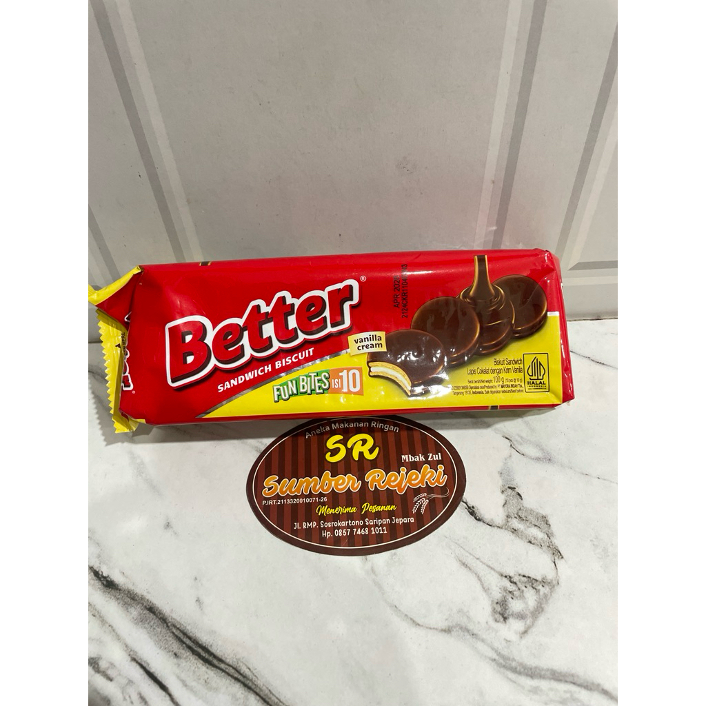 

BETTER SANDWICH BISCUIT VANILLA CREAM FUN BITES ISI 10