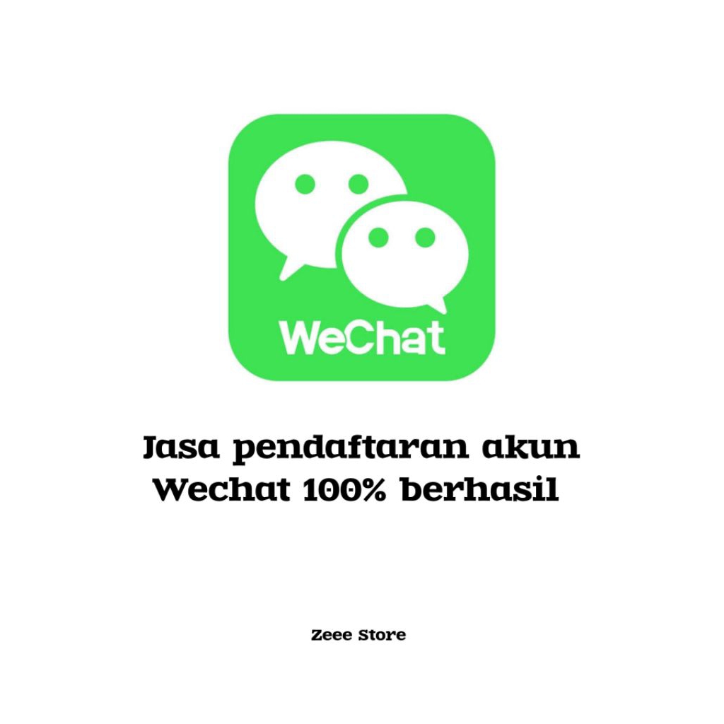 Jasa pendaftaran akun WeChat 100% aman