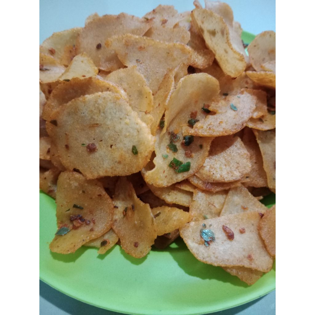 

Keripik Molring Moring Pedas Daun Jeruk 250 gram