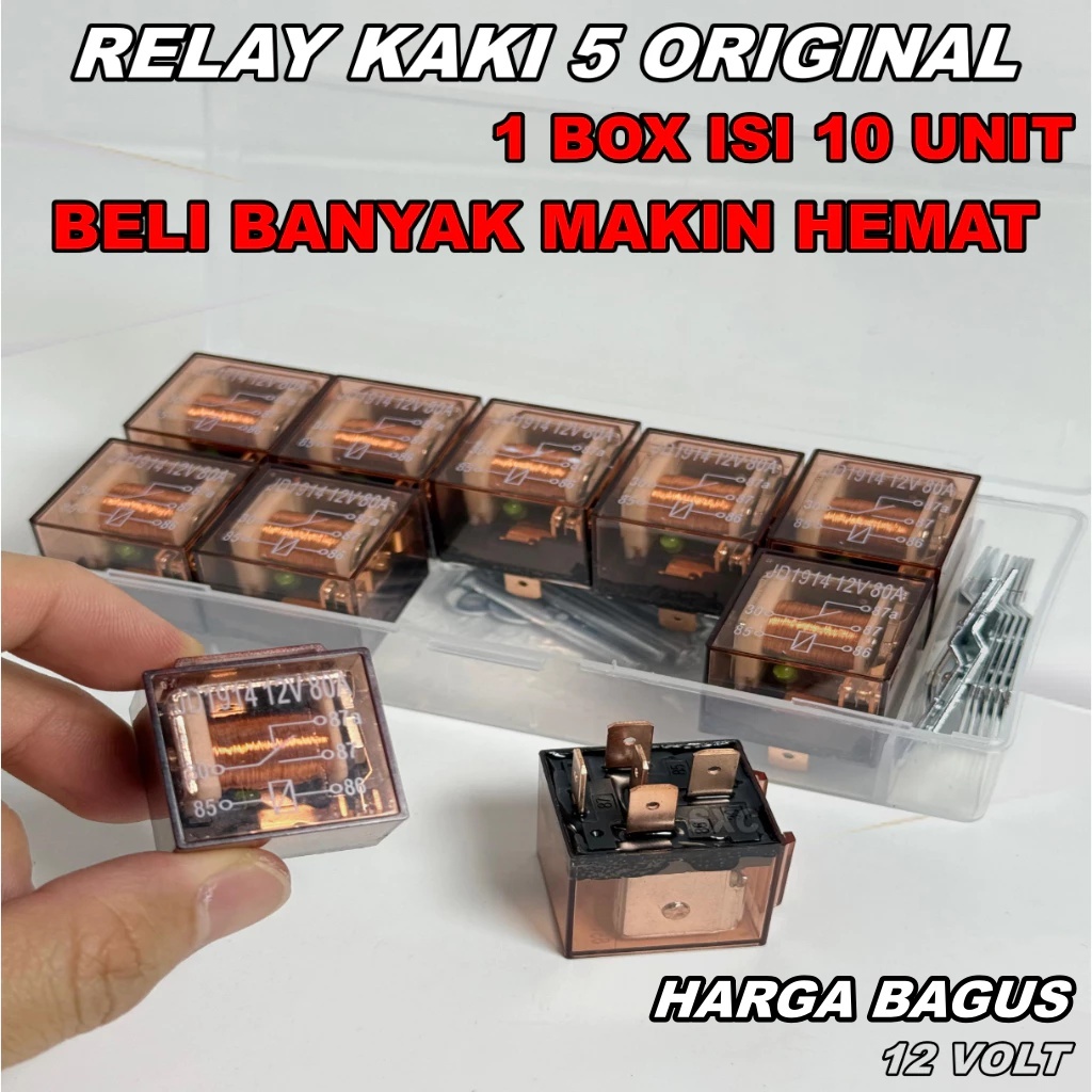 RELAY TRANSPARANT KLAKSON SXC KAKI 4 DAN KAKI 5 12 VOLT 80A SXC / Alarm Transparan Universal 12 Volt