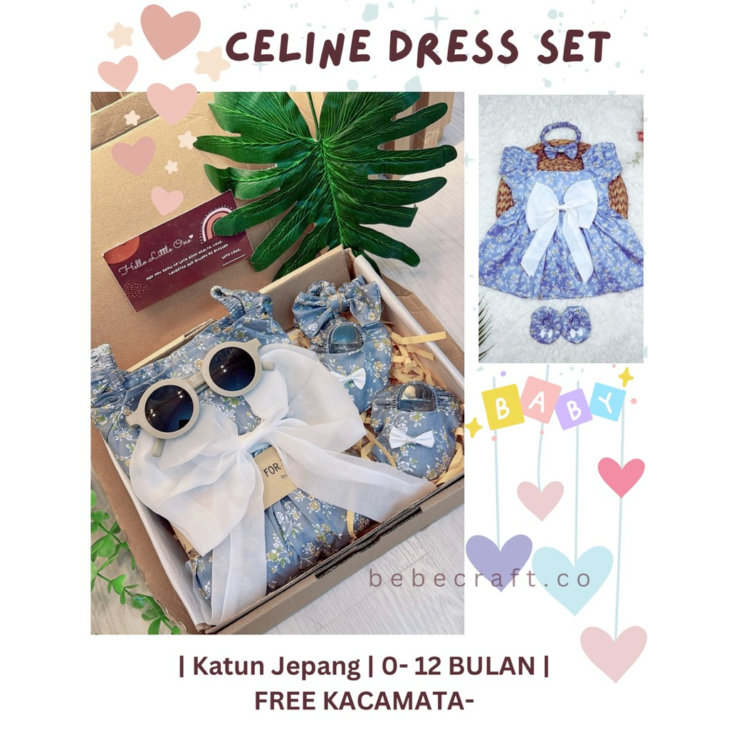 bebecraft.co - New Produk CELINE DRESS SET Hampers Kado Bayi Kado Bayi Kado Baby Gift Hampers Semara