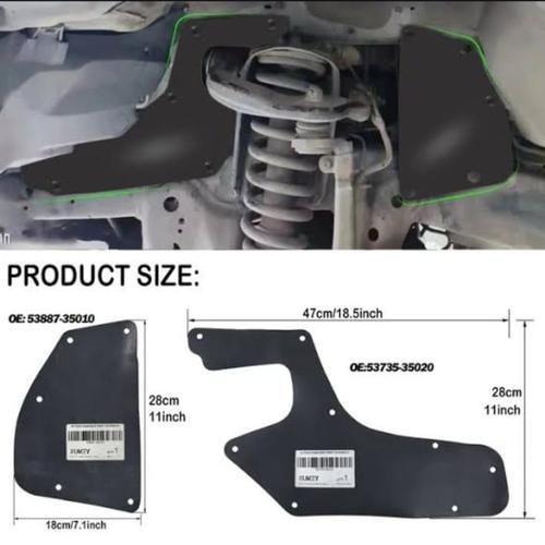 Seal Liner Fender Set, mud guard, Penahan Lumpur Fender Roda depan - Mesin, Prado J90 / J95 Tahun 19