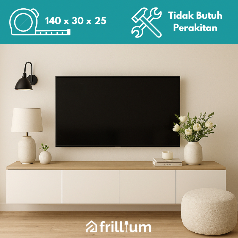 KITO Meja Buffet TV Gantung Minimalis Bufet Laci Modern Estetik