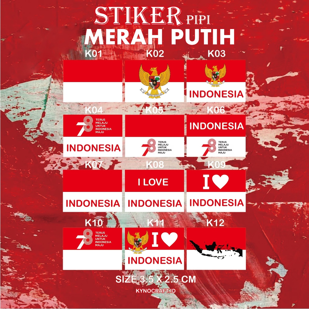

STIKER PIPI MERAH PUTIH STICKER BENDERA MERAH PUTIH TEMPEL PIPI MURAH