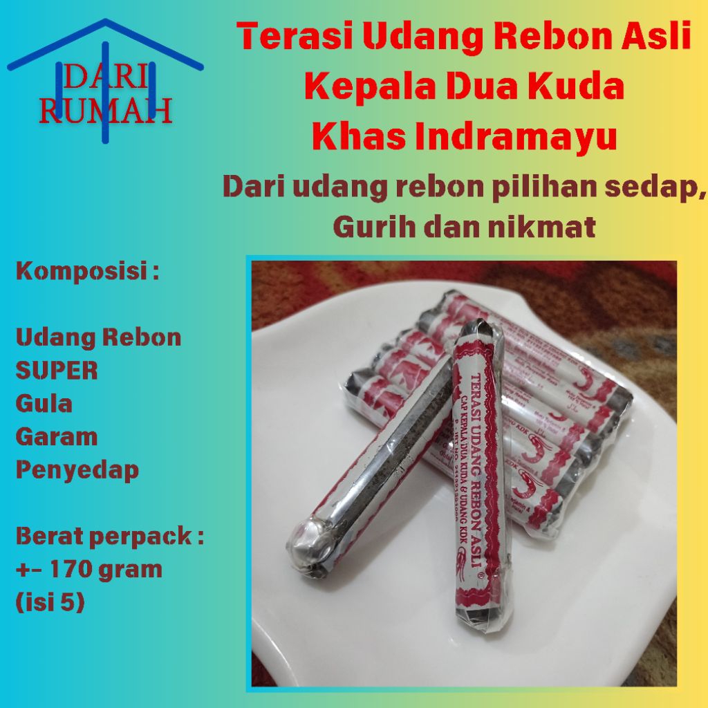 

Terasi udang rebon asli 170 gr paling sedap termurah