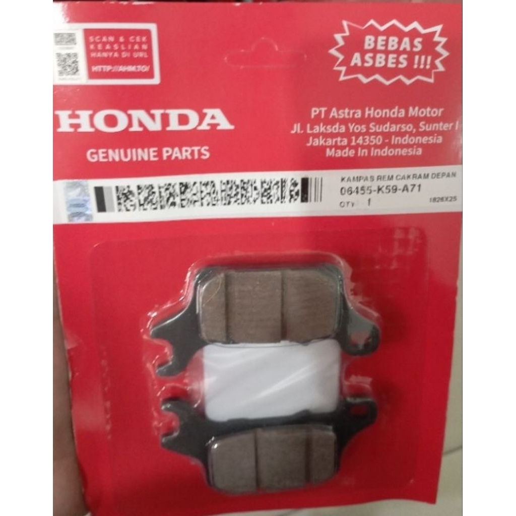 06455K59A71 KAMPAS REM DEPAN GENIO KAMPAS REM DEPAN VARO 150 SMARTKEY KAMPAS REM DEPAN VARIO 160 CBS
