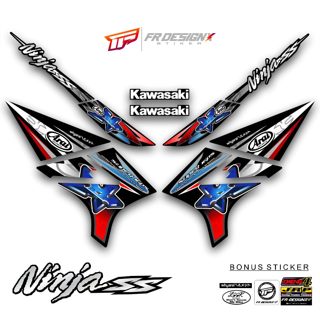 STRIPING STIKER NINJA SS MOTIF NAKANO SHURIKEN V1 / FRDESIGNX / KAWASAKI NINJA SS
