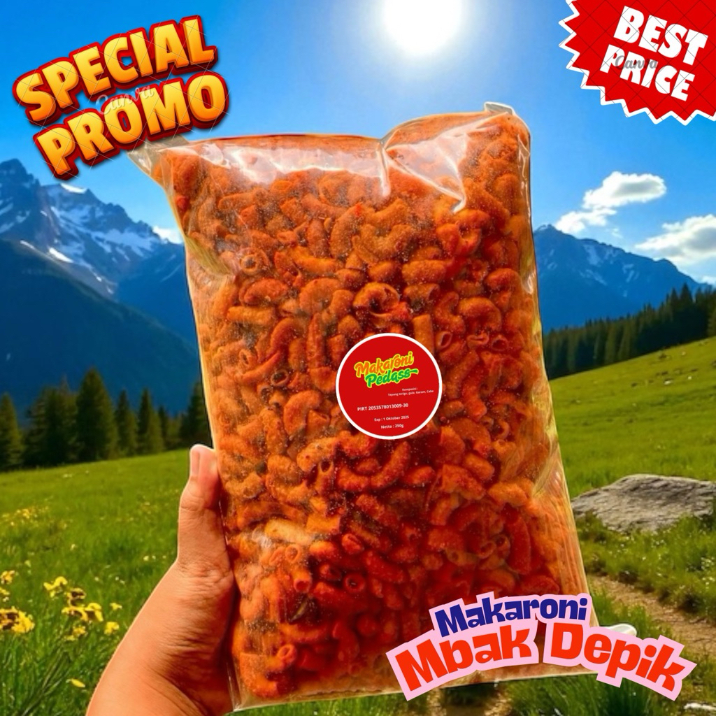 

Makaroni Pedas 1/4kg Khas Pedas Berlebihan Rasa Gurih Mantap Cocok Buat Semua Usia