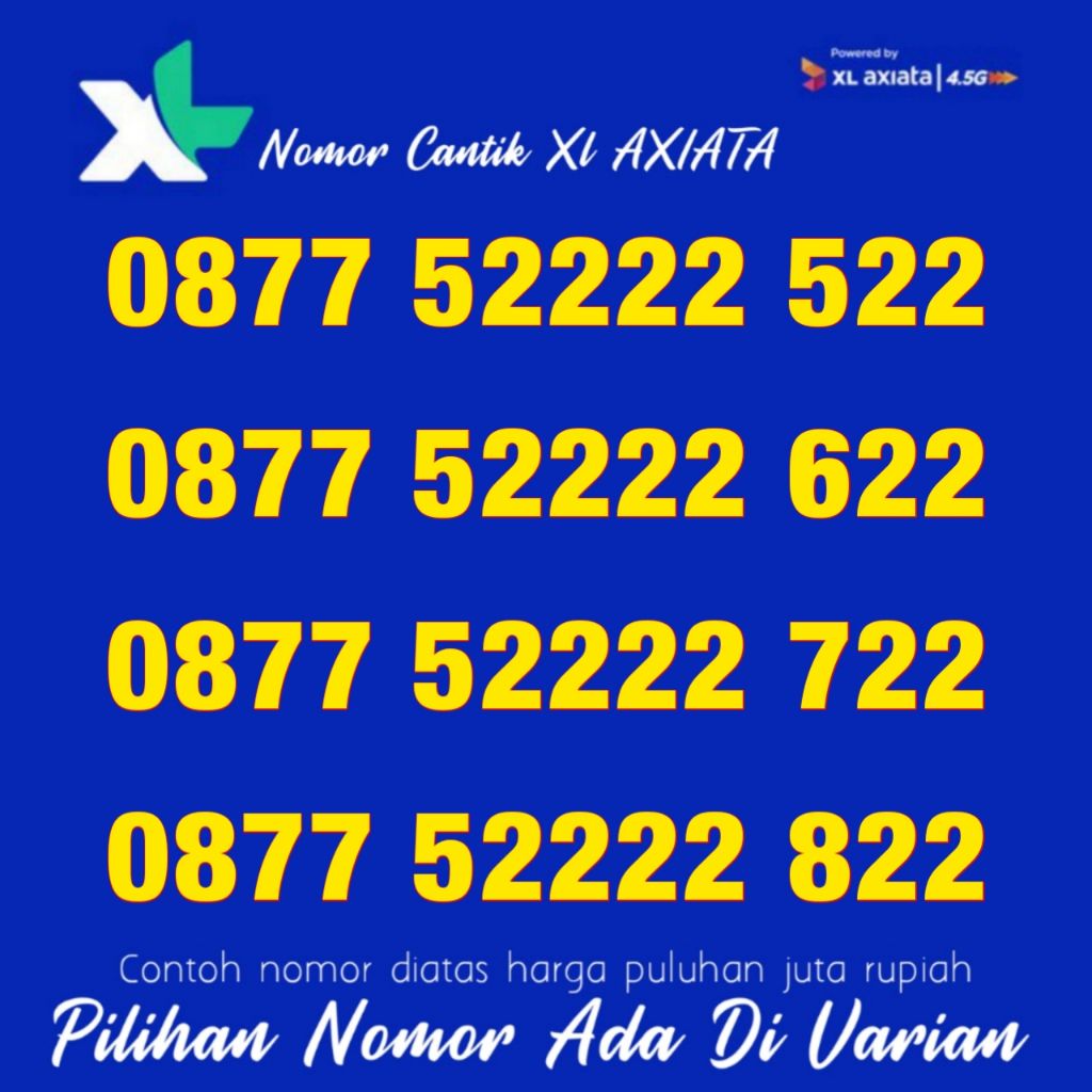 Kartu Perdana Nomor Cantik XL AXIATA XL3 - 10 Digit - 11 Digit - 12 Digit