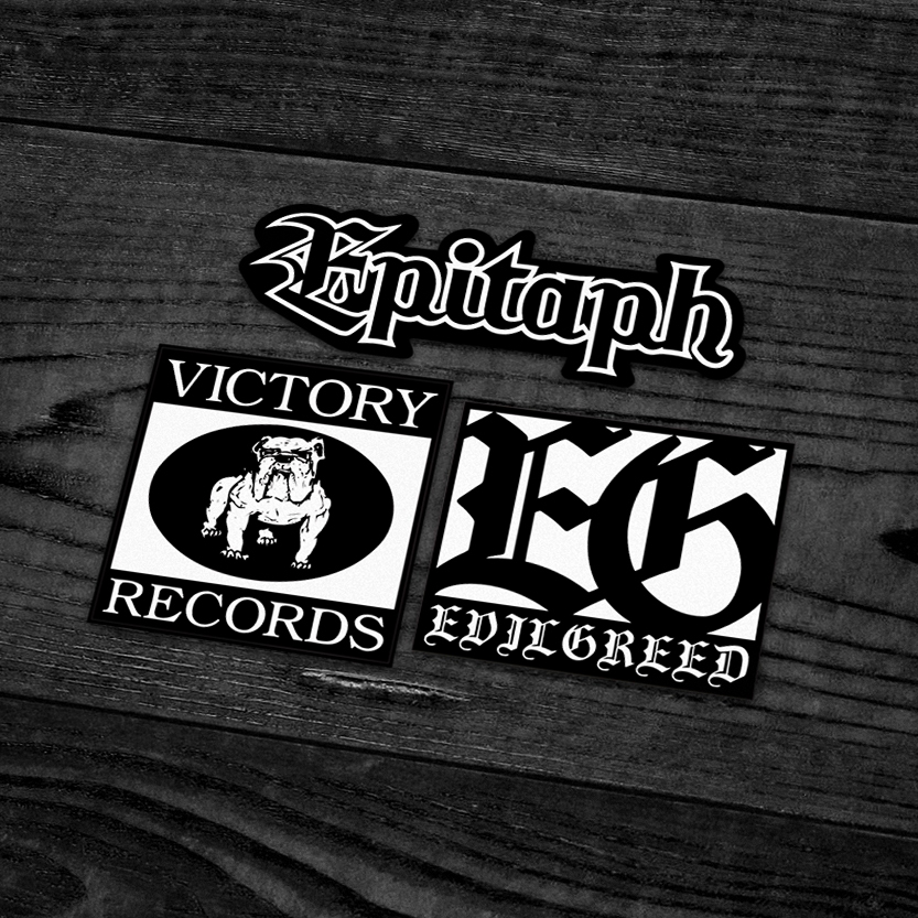 

EPITAPH / EVIL GREED / VICTORY RECORDS - Sticker EPITAPH - EVIL GREED - VICTORY RECORDS (BOOTLEG)
