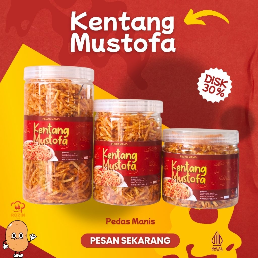 

Kentang Mustodaf, Kemasan 150/200/250g Kentang Mustofa Termurah Kentang Termurah Halal