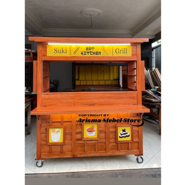 Gerobak Dimsum kekinian, Gerobak Suki, Gerobak Takoyaki, Gerobak Sushi, gerobak steak ayam, gerobak 