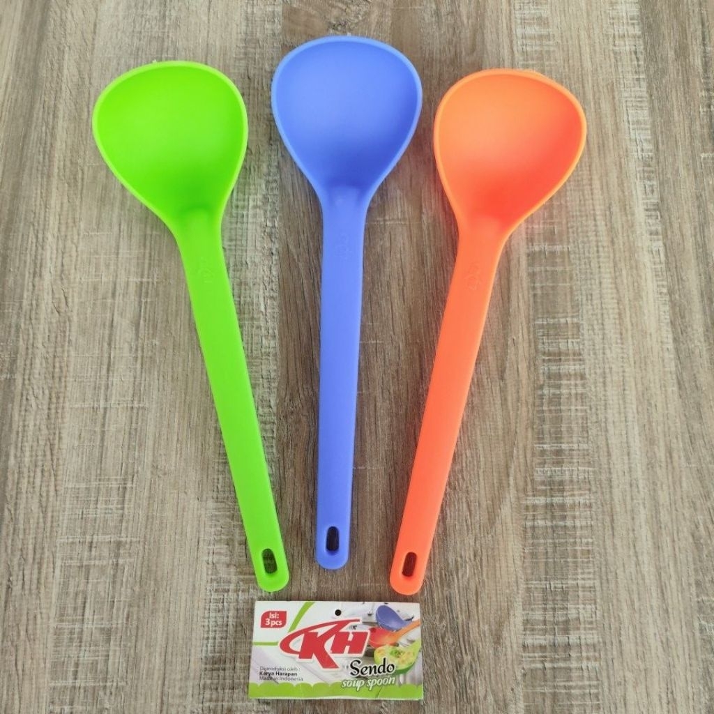 3 PCS Sendok kuah sayur, sendok sop plastik KH,irus dawet