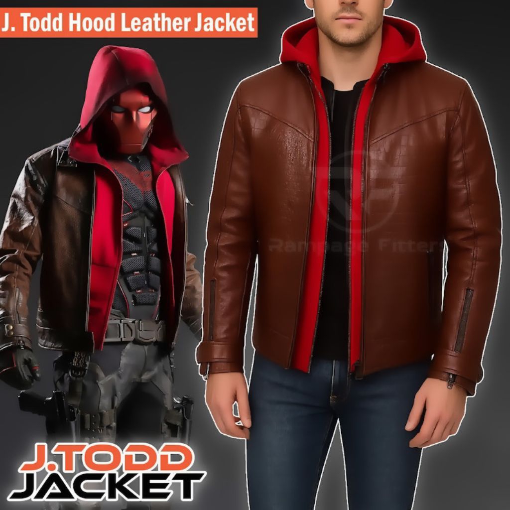 Jason Todd Hood Jaket Kulit Imitasi Jaket Red Hood