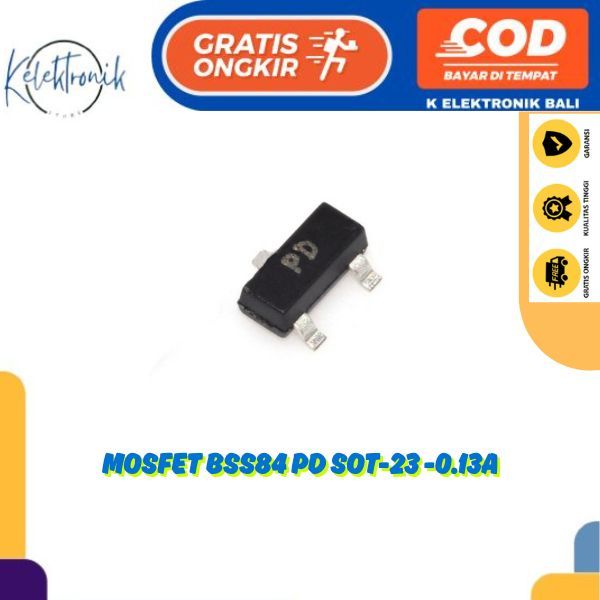 MOSFET BSS 84 PD SOT-23 -0.13A Transistor Mosfet BSS 84 SMD SMT 1 P-Channel