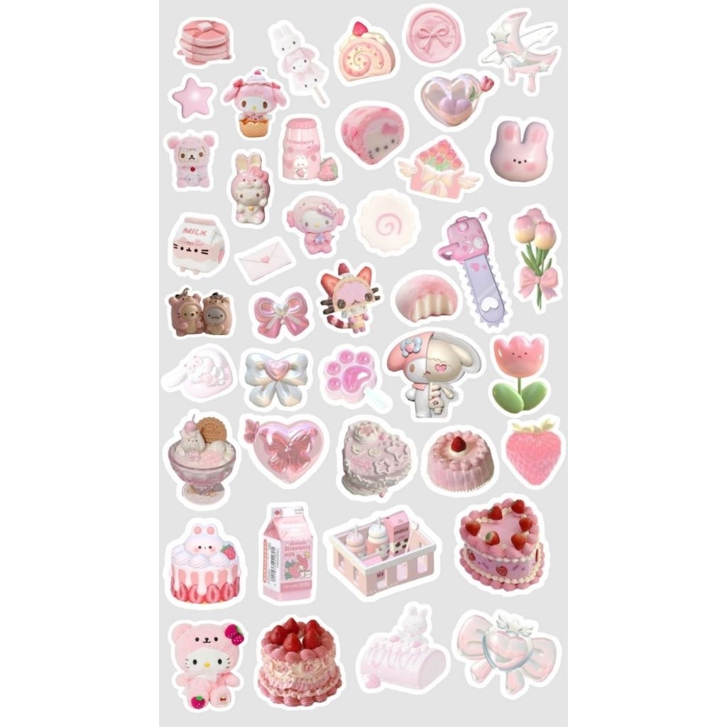 

stiker estetik pink promo