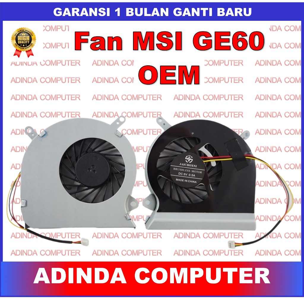 Kipas Cooling Fan MSI GE60 MSI GE60 16GA 16GC 16GH 16GF OEM