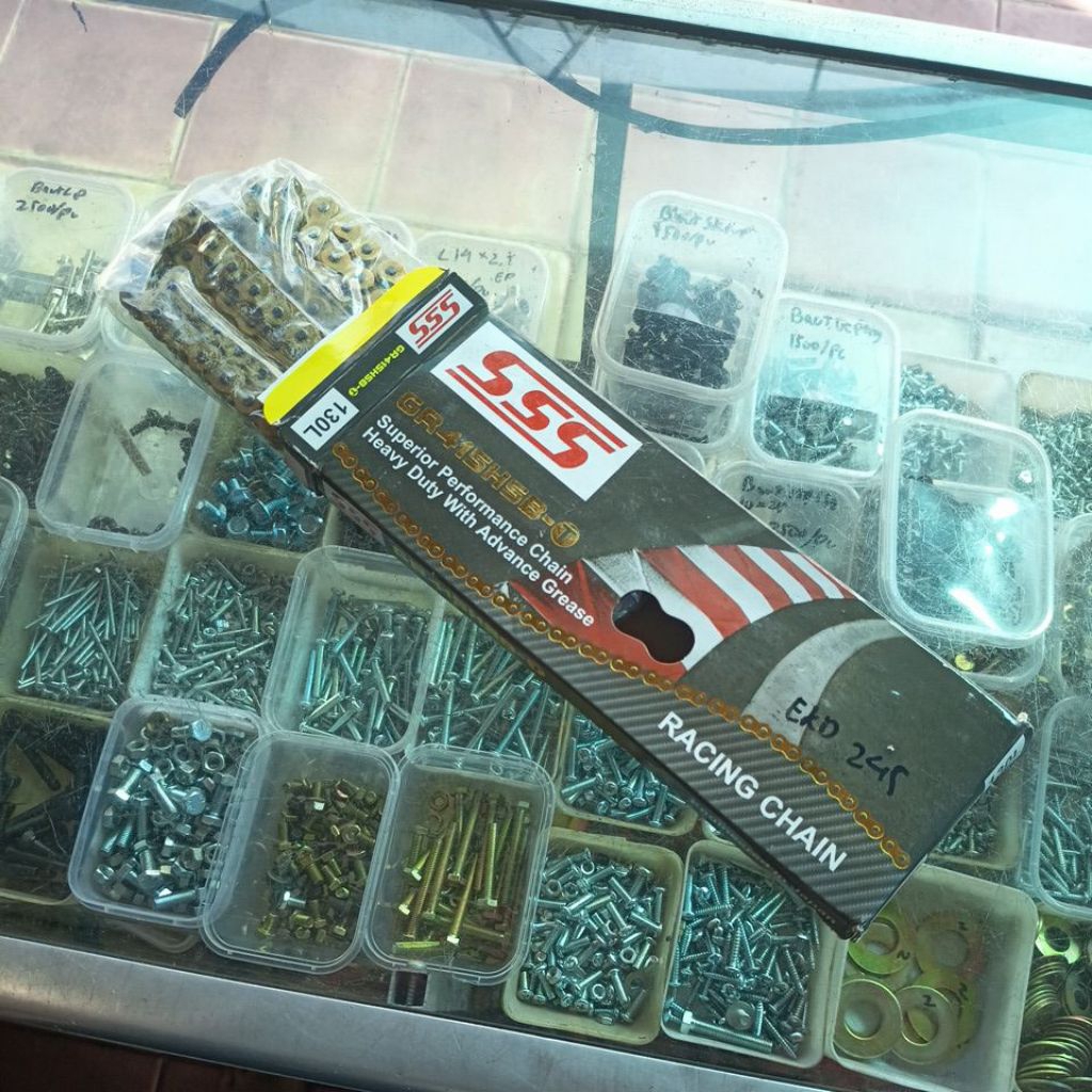 Rantai sss rantai triple s 415 HSBT gold 130L