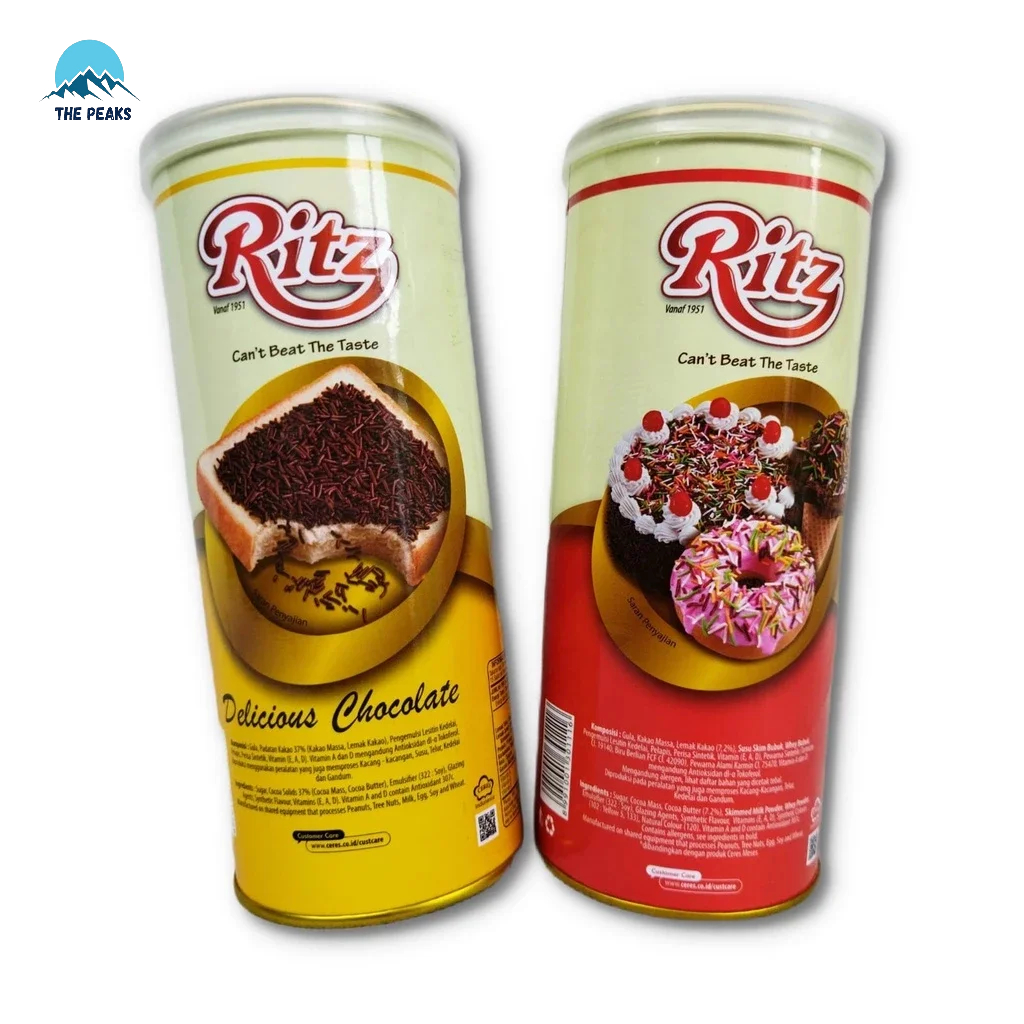 

(The Peaks) Ritz Delicious Chocolate Hagelslag Coklat Meses Warna Kaleng 300gr