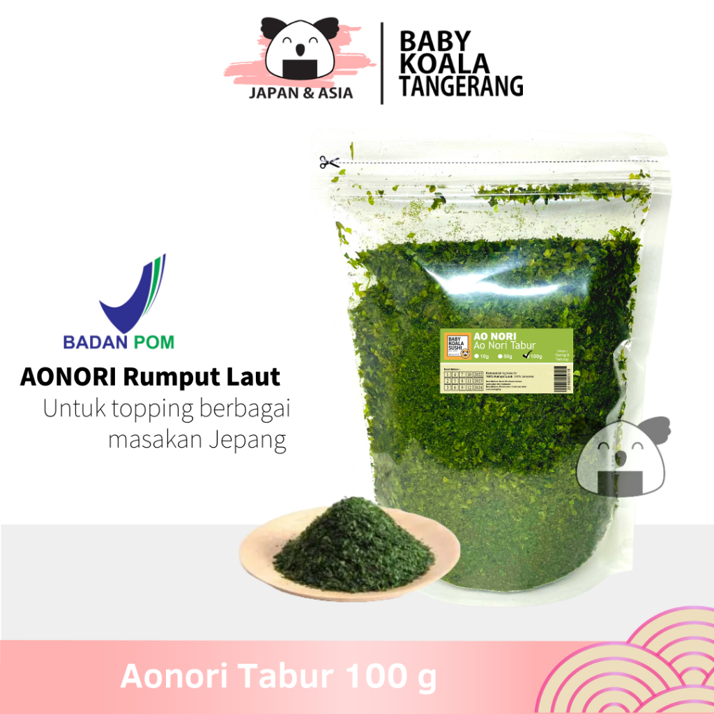 

AONORI Bubuk Nori 100 g │Ao Nori Powder Import Taburan Takoyaki │ Seaweed Powder Mentai