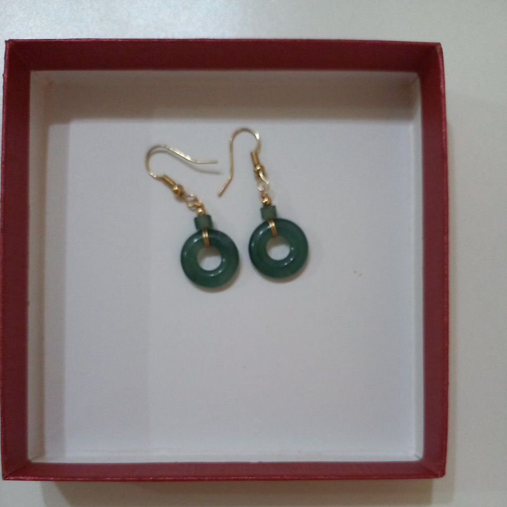 Anting Giok Burma Asli Icy Jelly