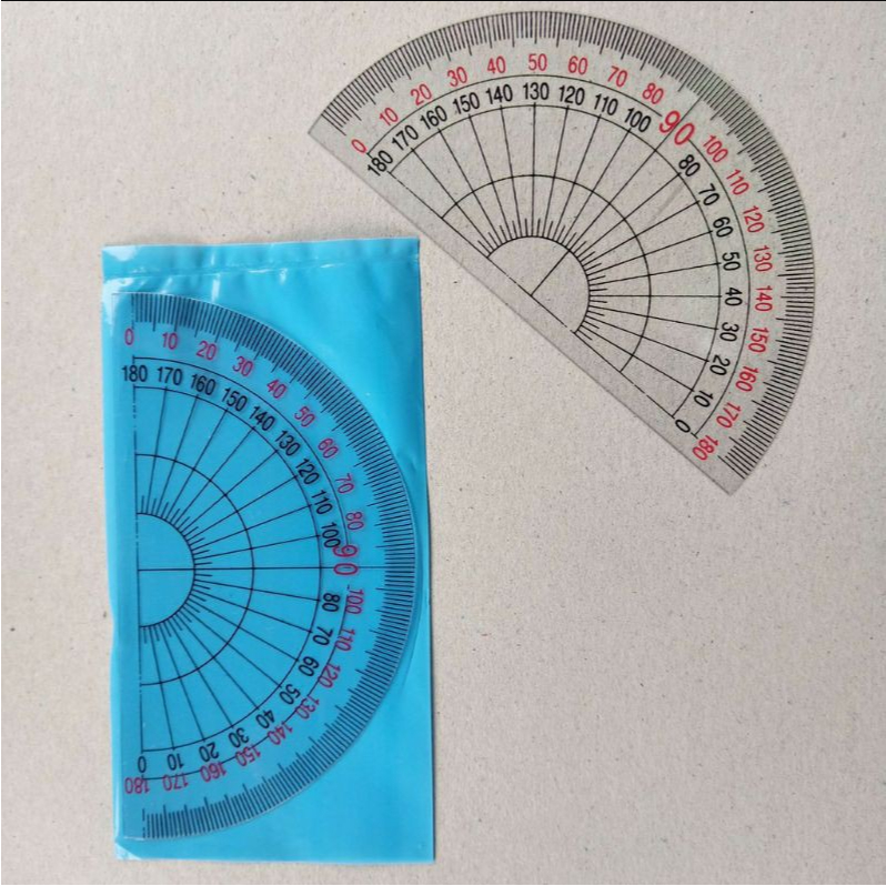 

Penggaris/Mistar Busur Plastik 180 Derajat / Busur Derajat