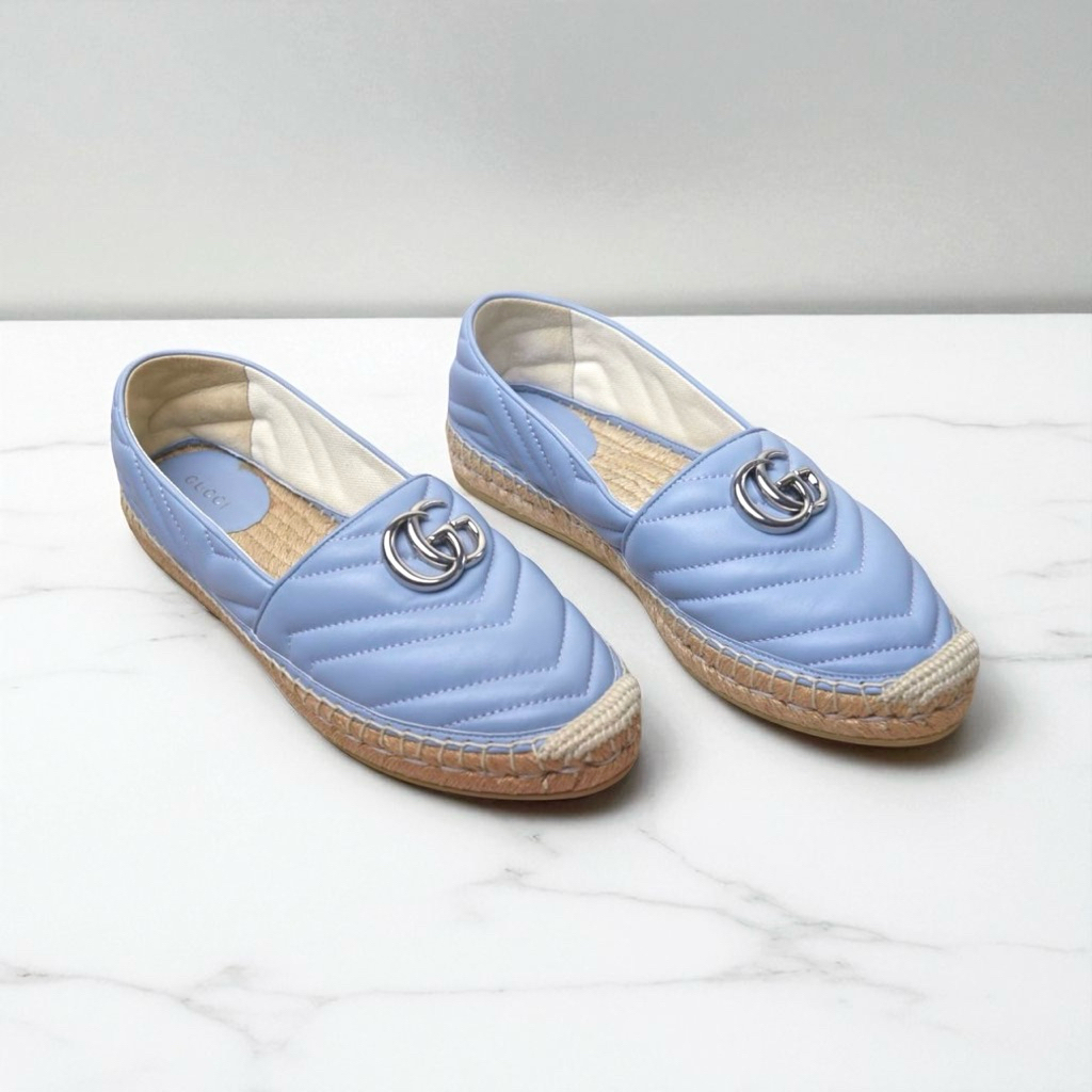 GUCCI GG Marmont Matelasse Espa Espadrilles