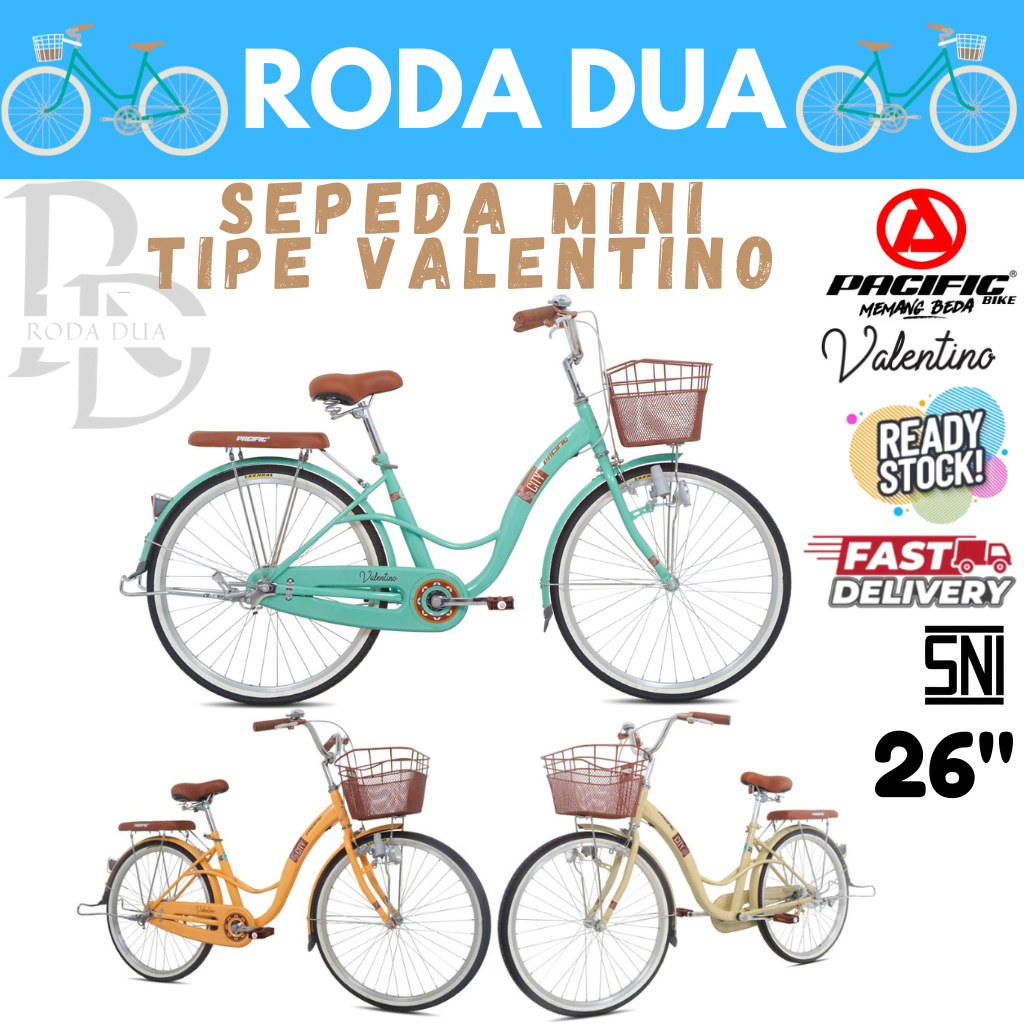SEPEDA CTB/MINI UKURAN 26" TIPE PACIFIC VALENTINO KERANJANG