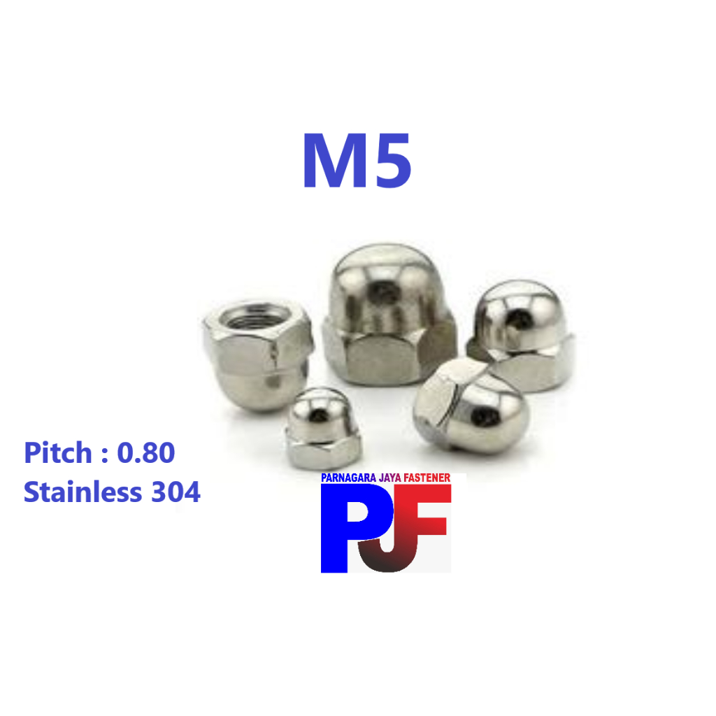 Mur Topi Stainless M5 / M5 Cap Nut Stainless 304