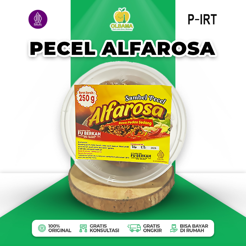 

Bumbu Pecel Alfarosa 250gr Oleh Oleh Khas Batu Malang | Sambel Pecel Pedas Manis Sambal Asli Enak