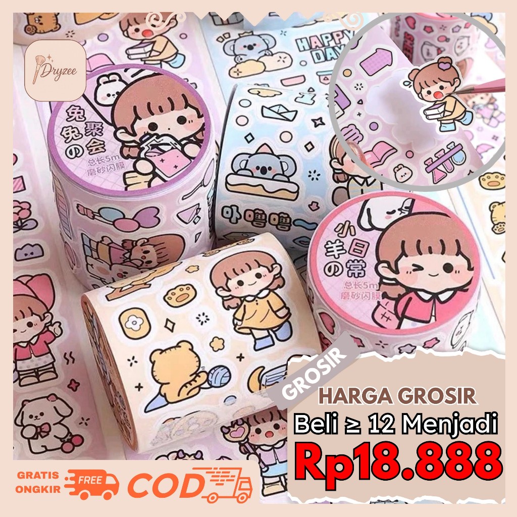 

5M Washitape Masking Graffiti Tape Roll Dodogirl TLD132