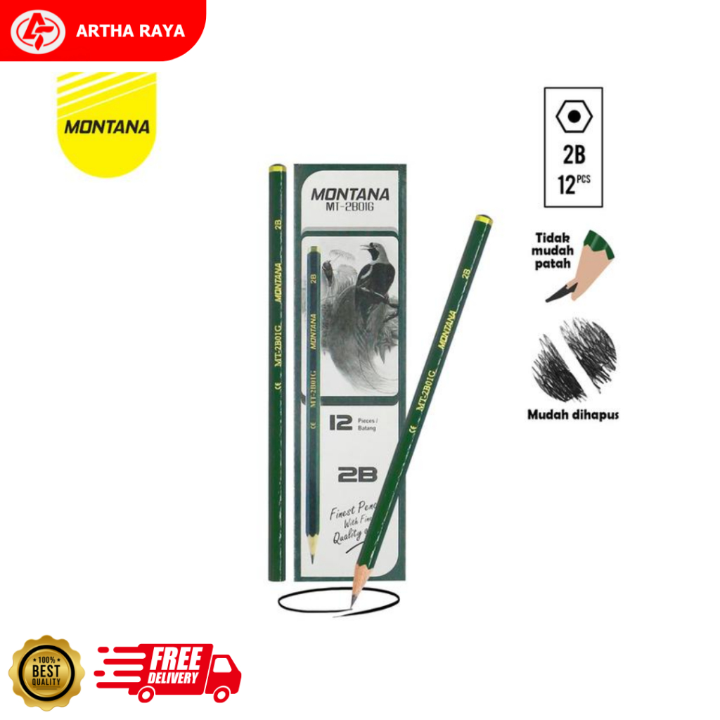 

Pensil 2B Montana MT2B01 1 Pack Isi 12 Pcs