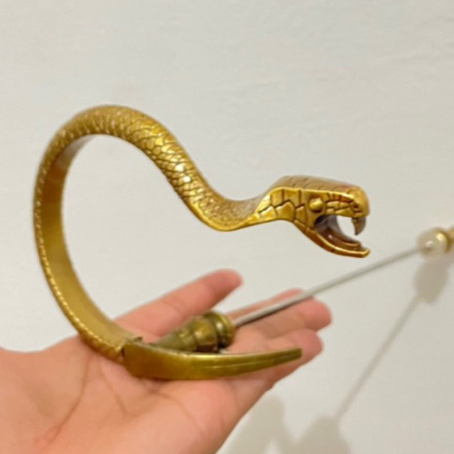 GANTUNGAN KANDANG BURUNG BESAR LIPAT COBRA KUNINGAN AS 25cm
