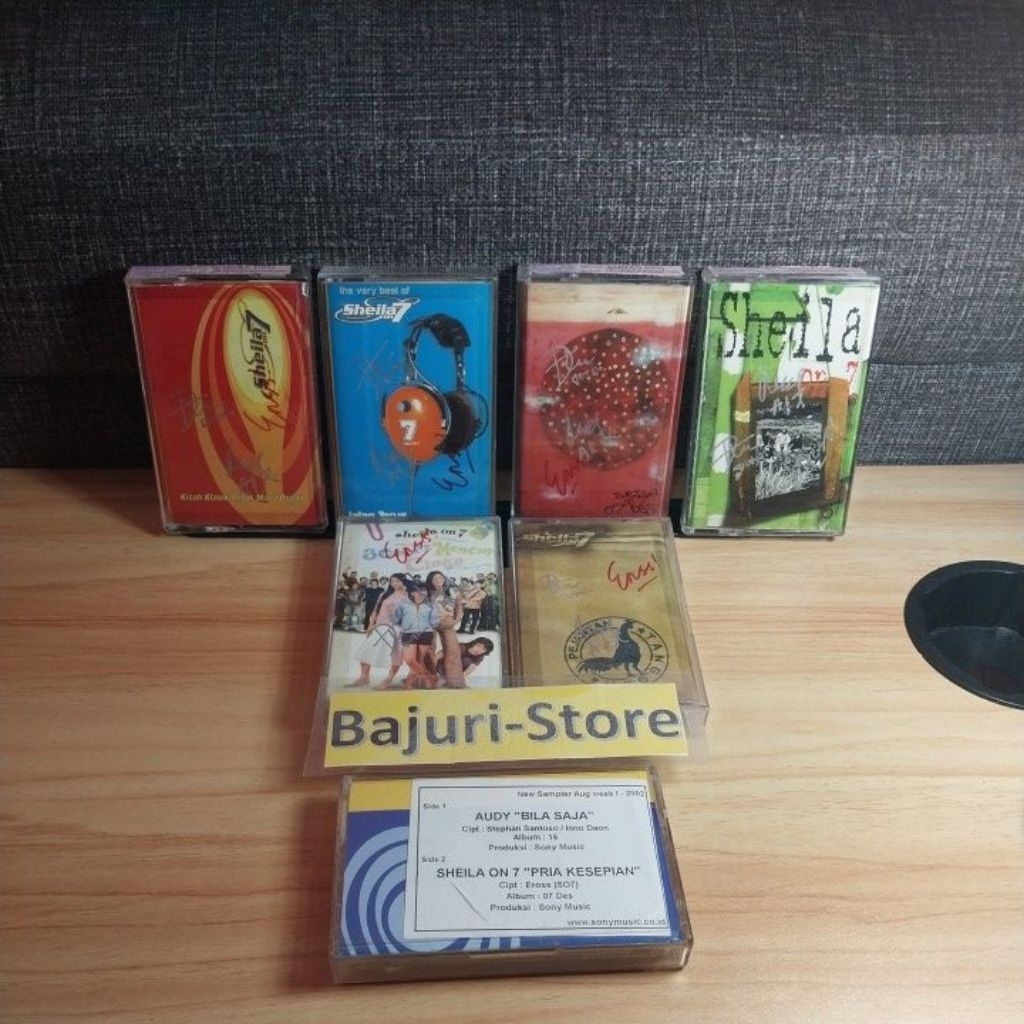 Kaset Pita Sheila on 7/Open Segel hanya Untuk TTD Personil/Total ada 6 Album + 1 Album Promosi/Super