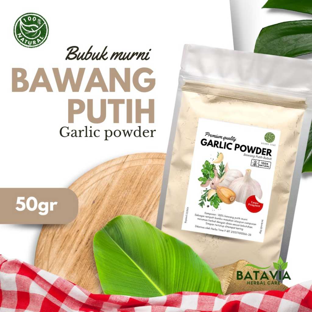 

Garlic Powder Bubuk Bawang Putih Organik Murni Premium Herbs Time Garlik