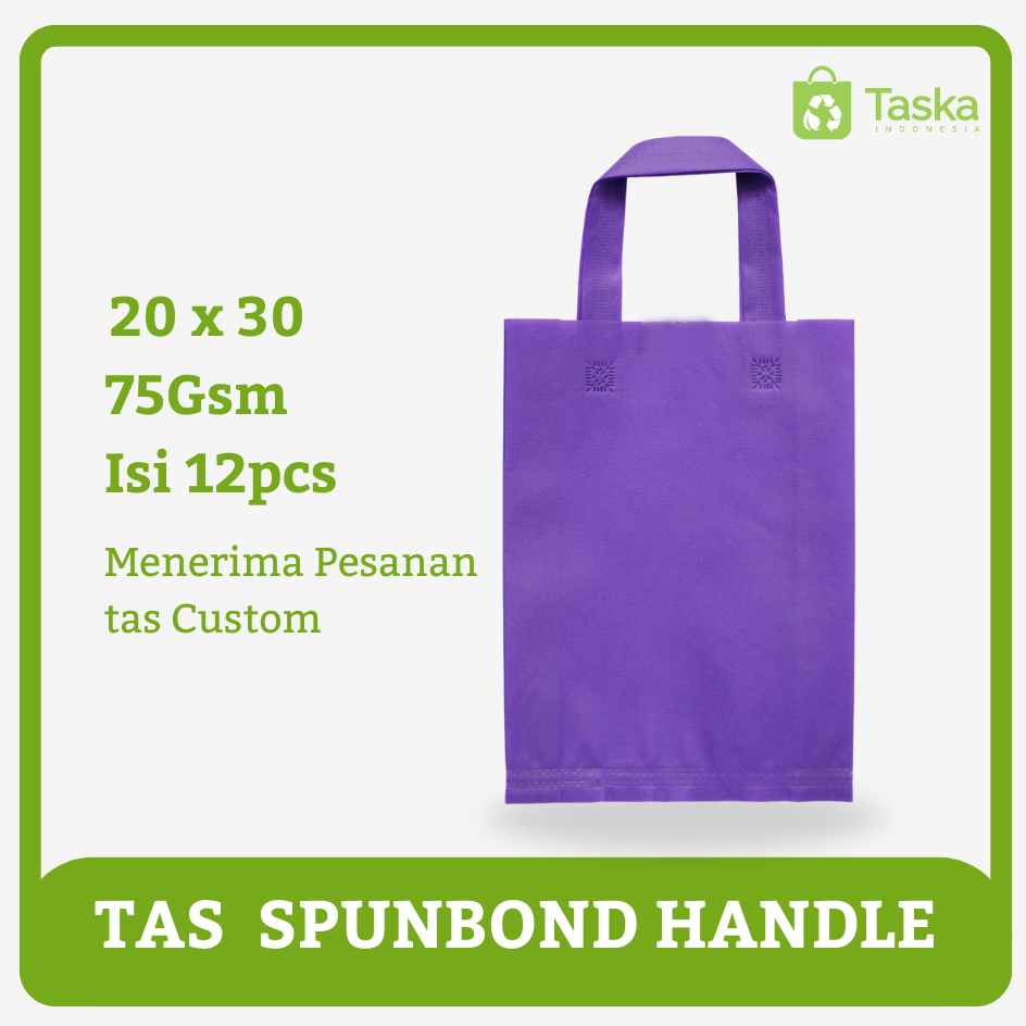 

Taska - GOODIE BAG SPUNBOND HANDLE 20x30 Warna Ungu Harga Satuan Tas Souvenir
