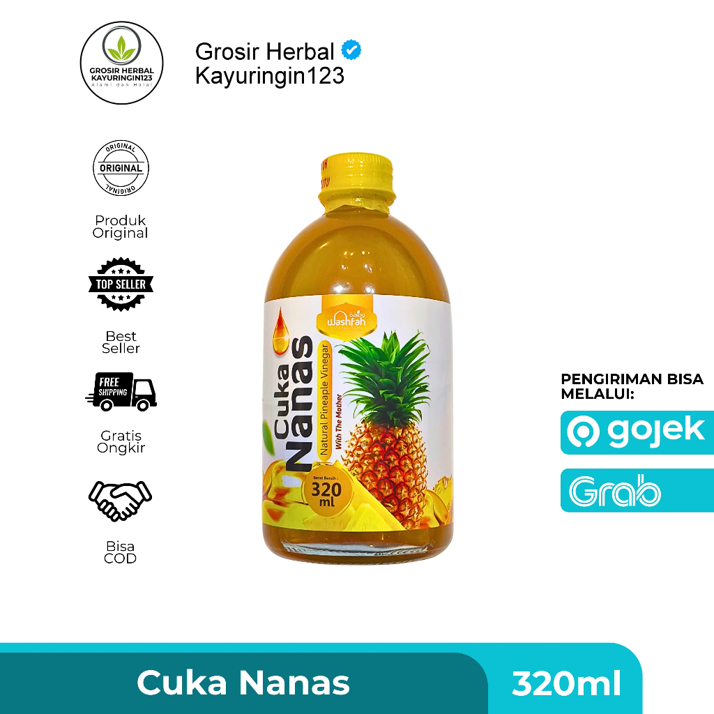

Cuka Nanas Organik With The Mother by WASHFAH - Herbal - Ampuh Atasi Diabetes dan Gula Darah Alami