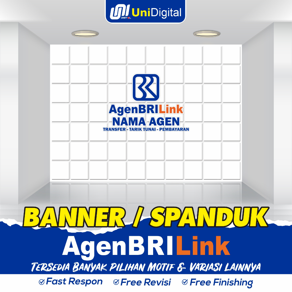 Banner / Spanduk Backdrop BRILink Custom Ukuran