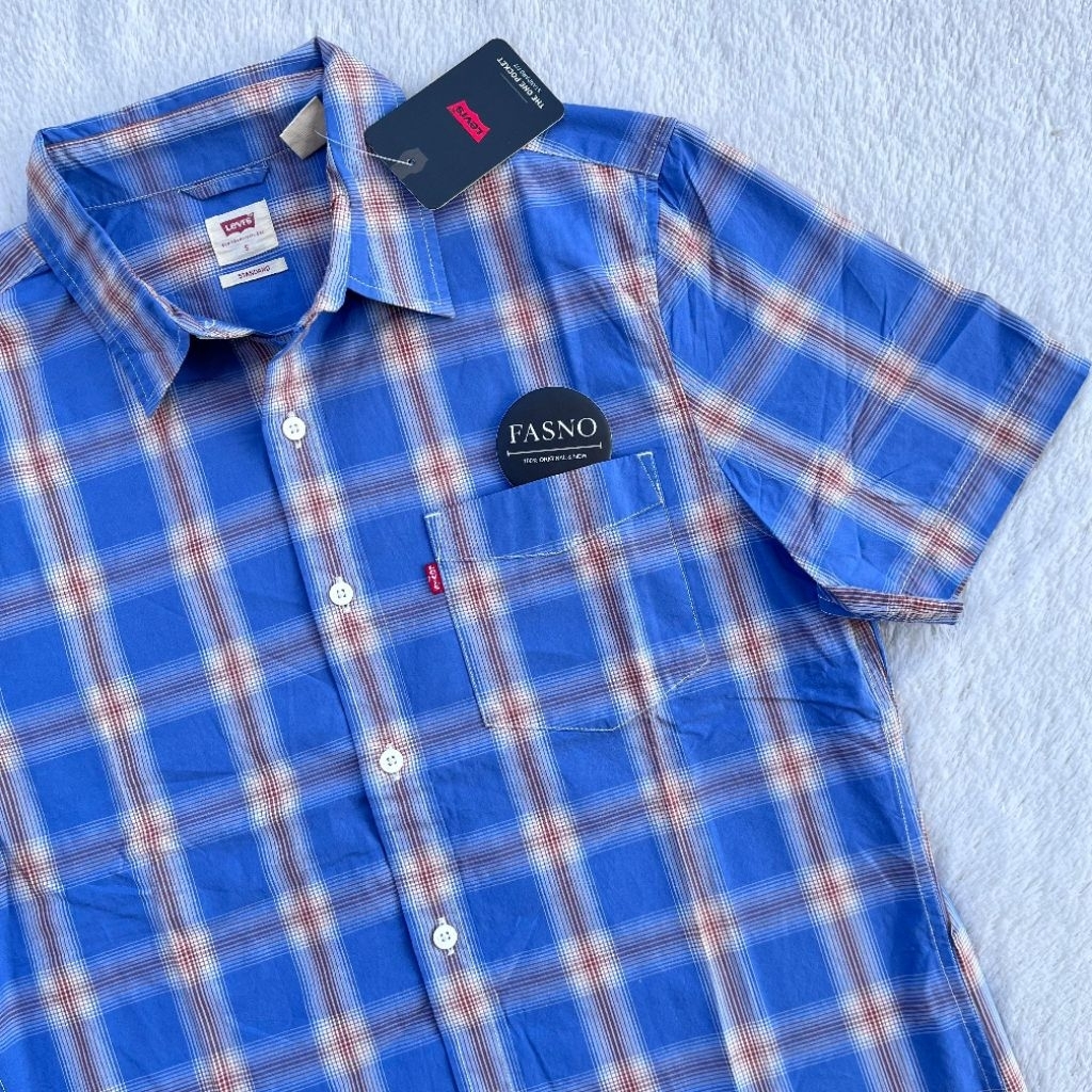 NEW & ORIGINAL Lv's Classic SS Shirt 1 Pocket, Light Blue.