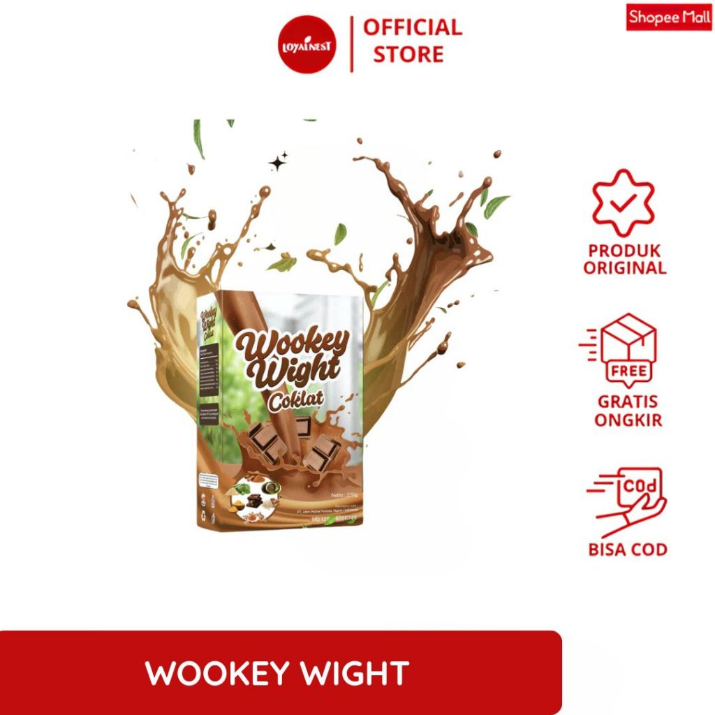 

Wookey Weight - Susu Penambah Berat Badan 220gr Coklat dan Brown Sugar